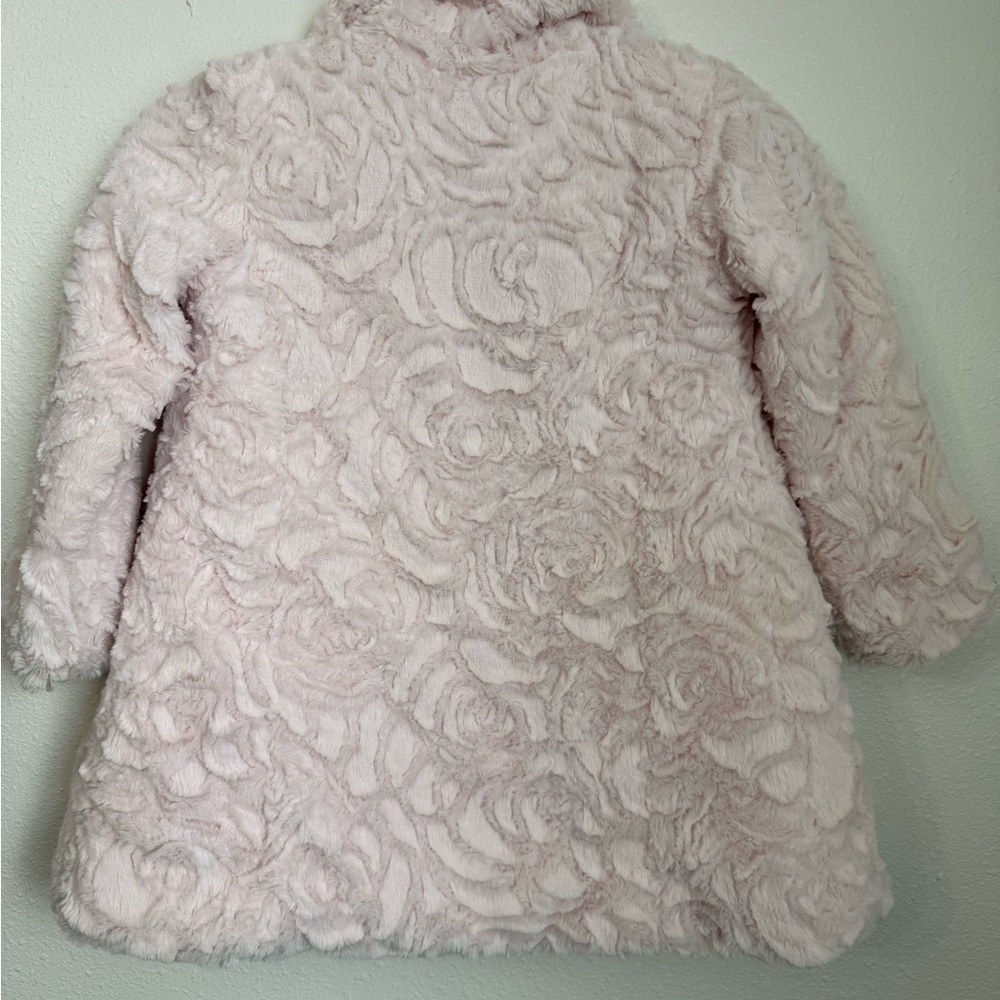 Juicy Couture Girls Faux Fur Pink Coat Size 6 - Picture 8 of 11